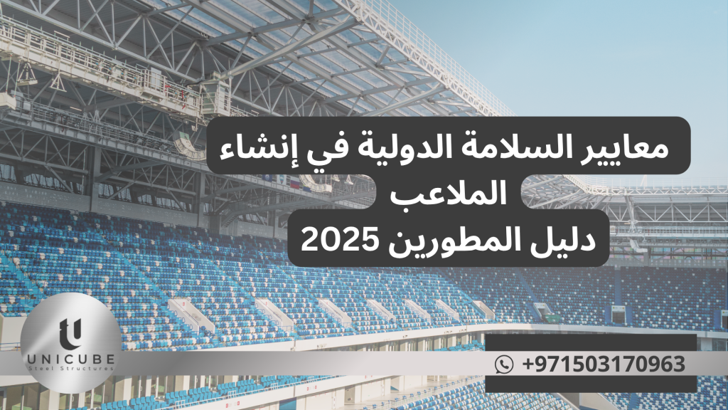 دليل شامل لمعايير السلامة الدولية في إنشاء الملاعب 2025 | متطلبات FIFA وUEFA وIOC | إرشادات للمطورين والمهندسين | ضمان الامتثال والأمان
